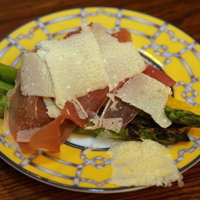 Полента со спаржей