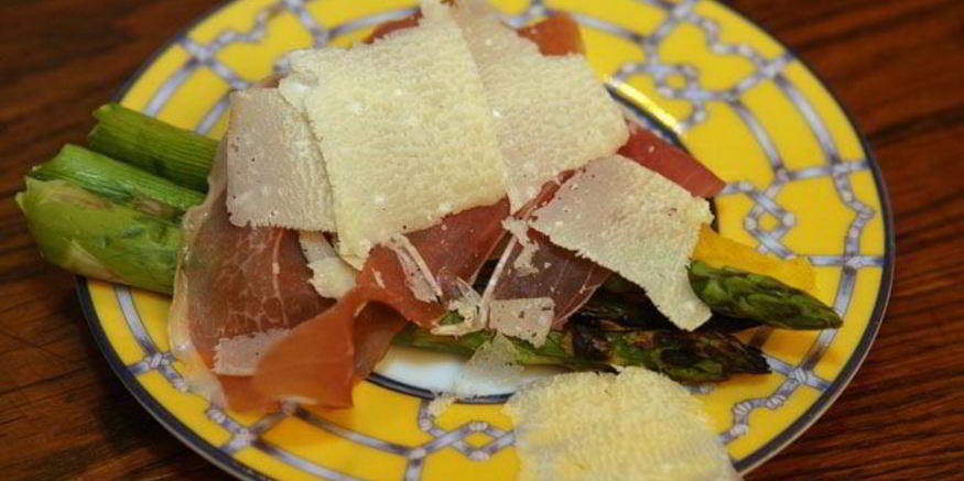 Рецепт поленты со спаржей