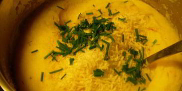 запеченная полента с грибами