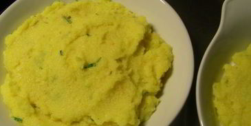 запеченная полента с грибами