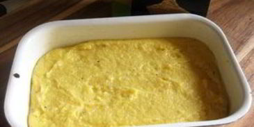 запеченная полента с песто