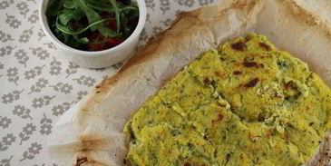 запеченная зеленая полента