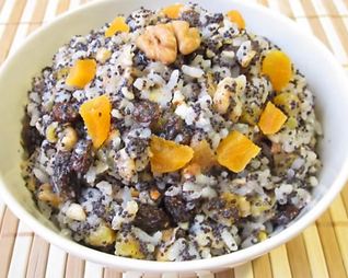 Кутья на Рождество из риса с изюмом