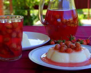 Манная каша с киселем