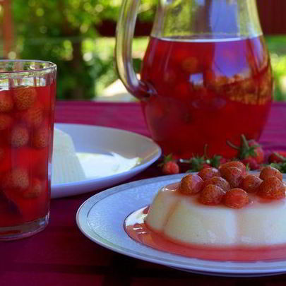 Манная каша с киселем