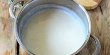 манная каша с персиками