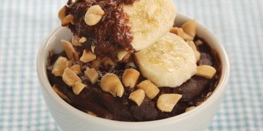 Рецепт шоколадной манной каши с банановым муссом