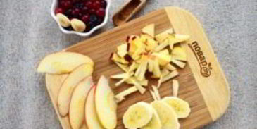 датская овсянка с кусочками фруктов