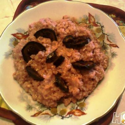 Овсяная каша с гранатовым соком