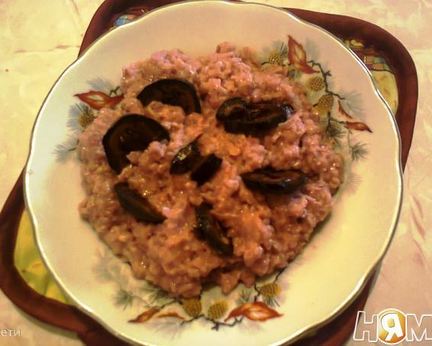 Овсяная каша с гранатовым соком