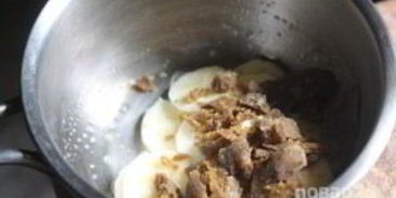 овсяная каша с карамелью и бананом