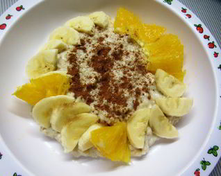 Овсяная каша с корицей