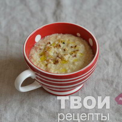 Овсяная каша с сыром и оливковым маслом