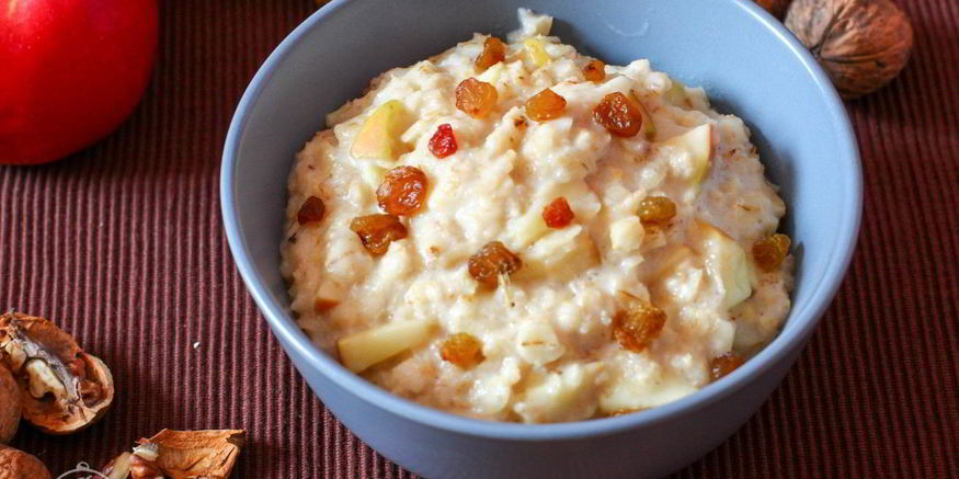 Рецепт овсяной каши с яблоками