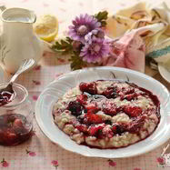 Рецепт Овсяной каши с ягодами, апельсином и корицей