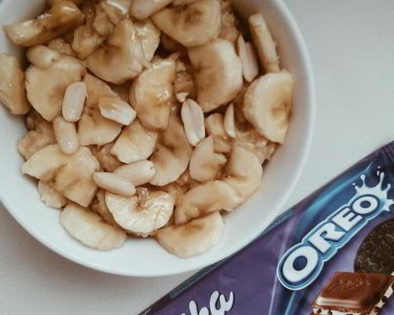 Овсянка с медом, корицей и бананом