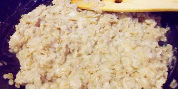 пикантная овсянка c беконом и сыром