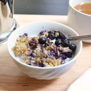 Рецепт Запеченной овсянки с черникой и бананом