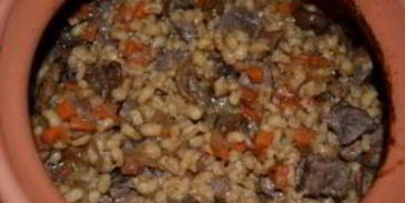 каша перловая с говядиной