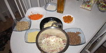 каша с курицей и курагой