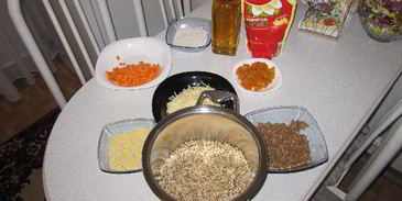 каша с курицей и курагой