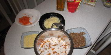 каша с курицей и курагой