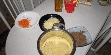 каша с курицей и курагой