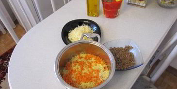 каша с курицей и курагой