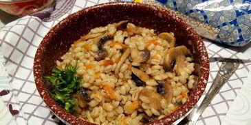 перловая каша с грибами в духовке