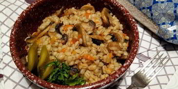 перловая каша с грибами в духовке