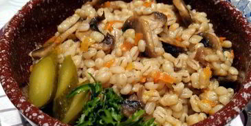 перловая каша с грибами в духовке