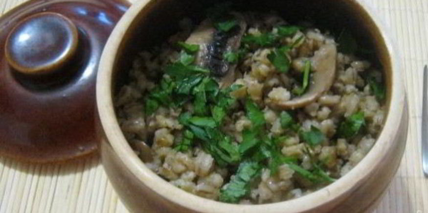 Рецепт перловой каши с грибами