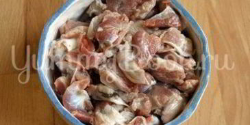 перловая каша с куриными желудочками в мультиварке