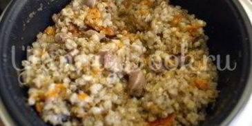 перловая каша с куриными желудочками в мультиварке