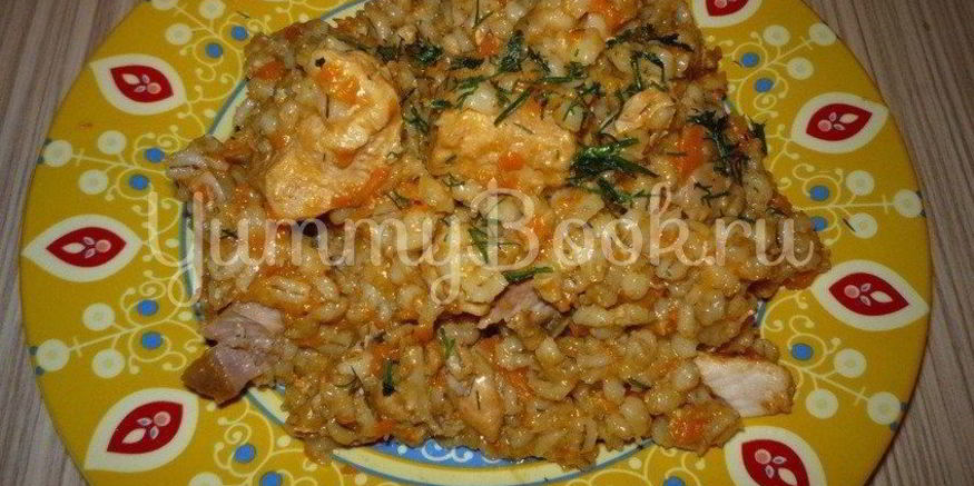 Рецепт перловой каши с томатом и курицей из мультиварки