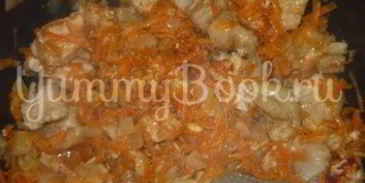 перловая каша с томатом и курицей из мультиварки