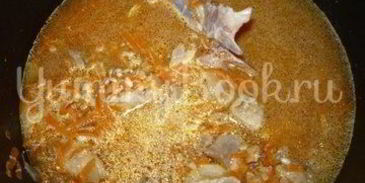 перловая каша с томатом и курицей из мультиварки