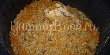 перловая каша с томатом и курицей из мультиварки