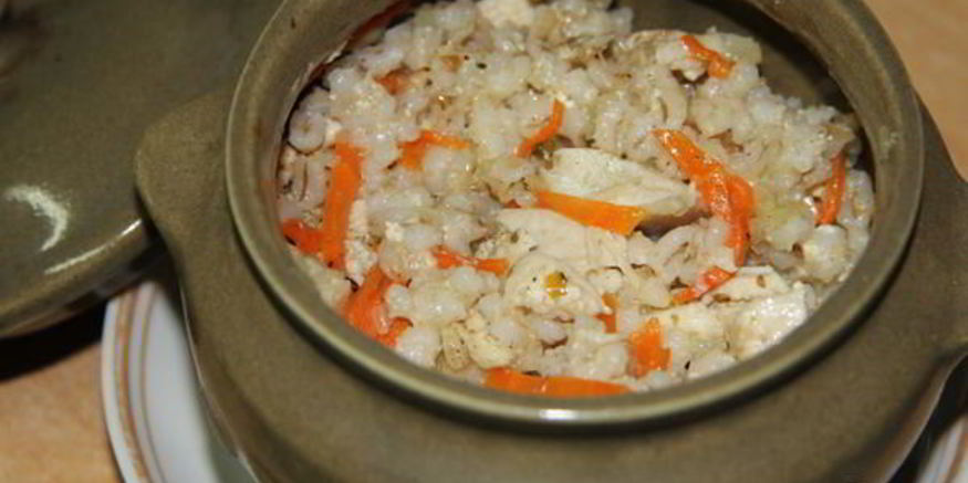 Рецепт перловой каши в горшочке