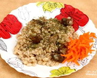 Перловка с грибами в мультиварке