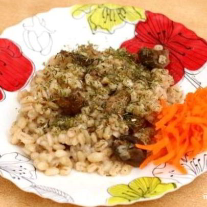 Перловка с грибами в мультиварке