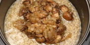 перловка с грибами в мультиварке