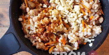 перловка с грибами