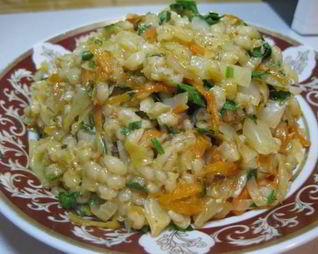 Перловка с квашеной капустой