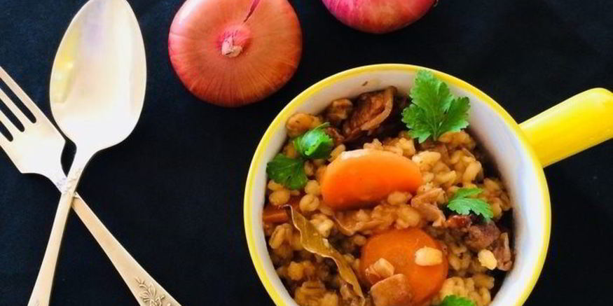 Рецепт перловки с мясом и белыми грибами