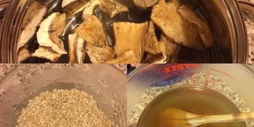 перловка с мясом и белыми грибами