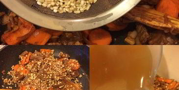 перловка с мясом и белыми грибами