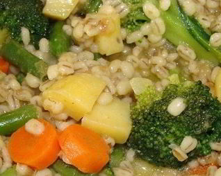 Перловка с овощами