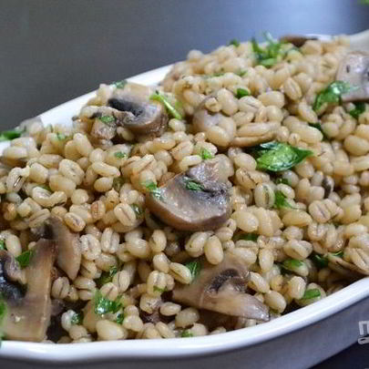 Перловка с шампиньонами