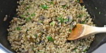 перловка с шампиньонами